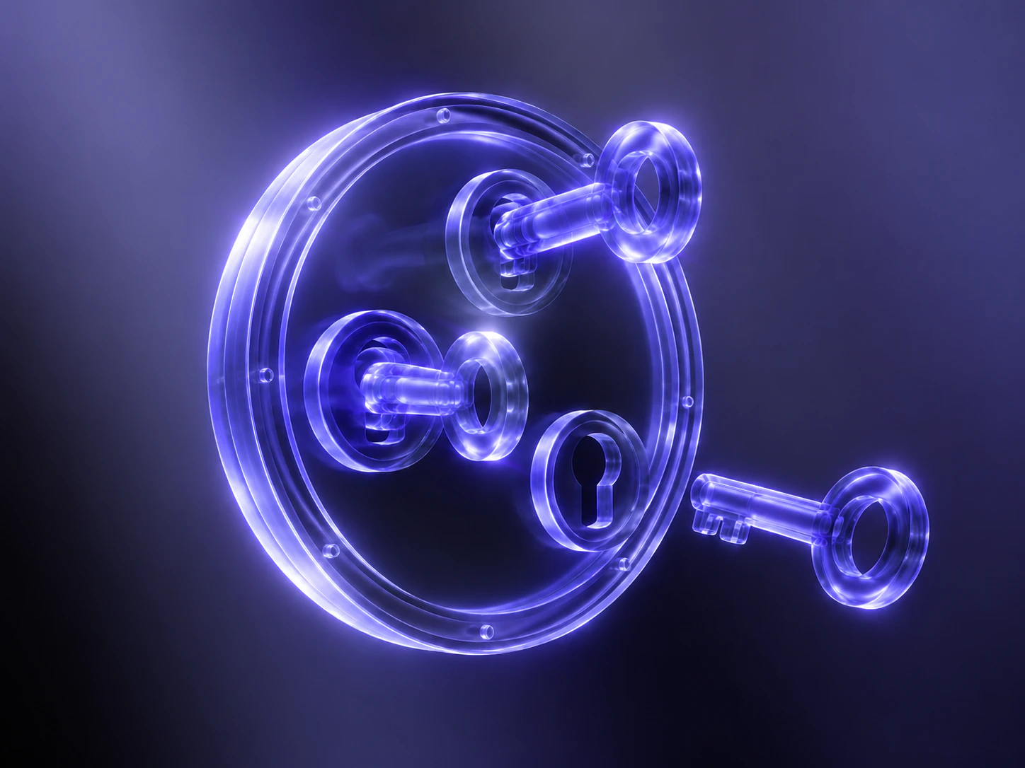 Several keys opening one multisignature lock