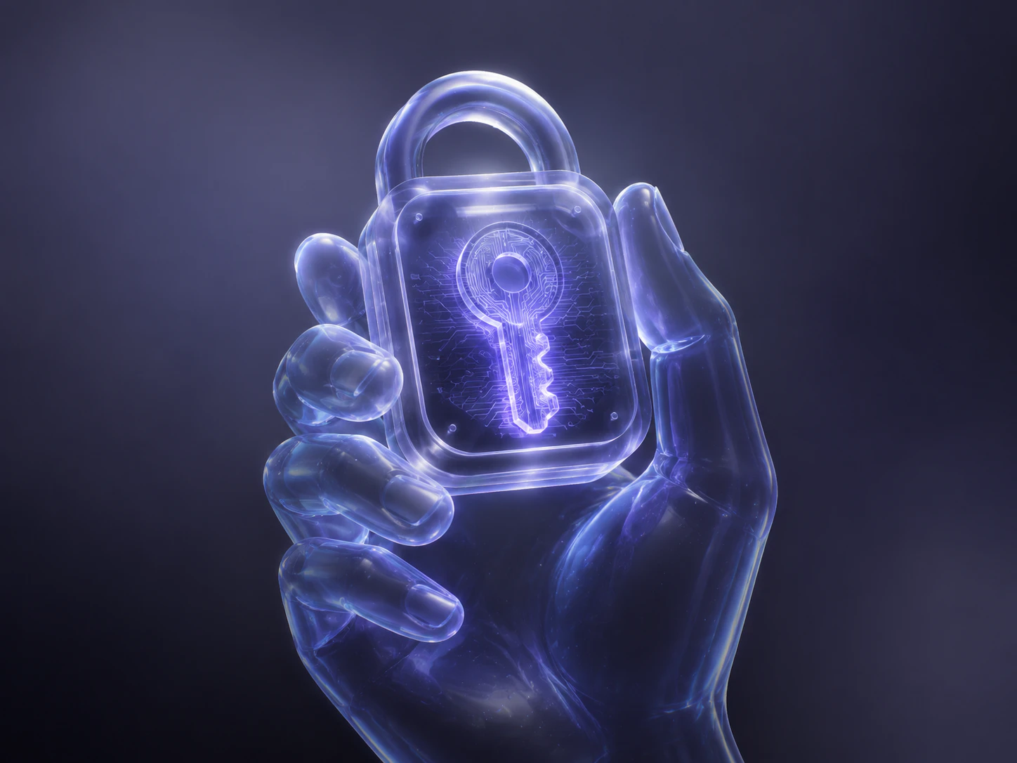 Hand holding a protected hardware wallet