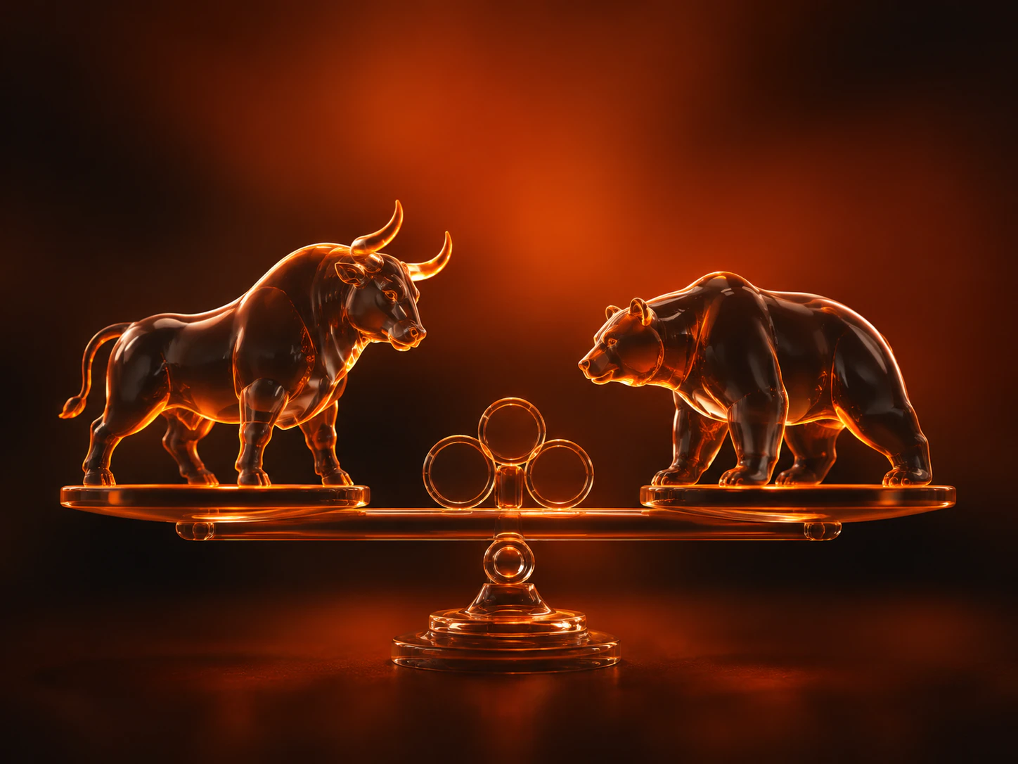 Bull and bear balanced above market tokens