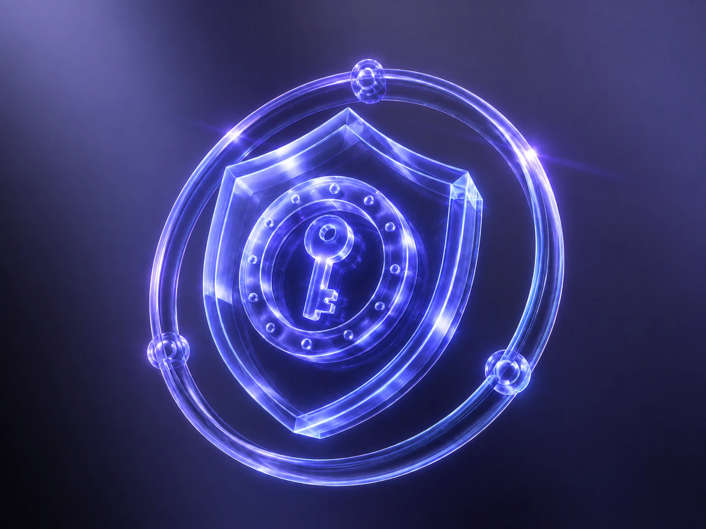 Shield and key protecting crypto assets