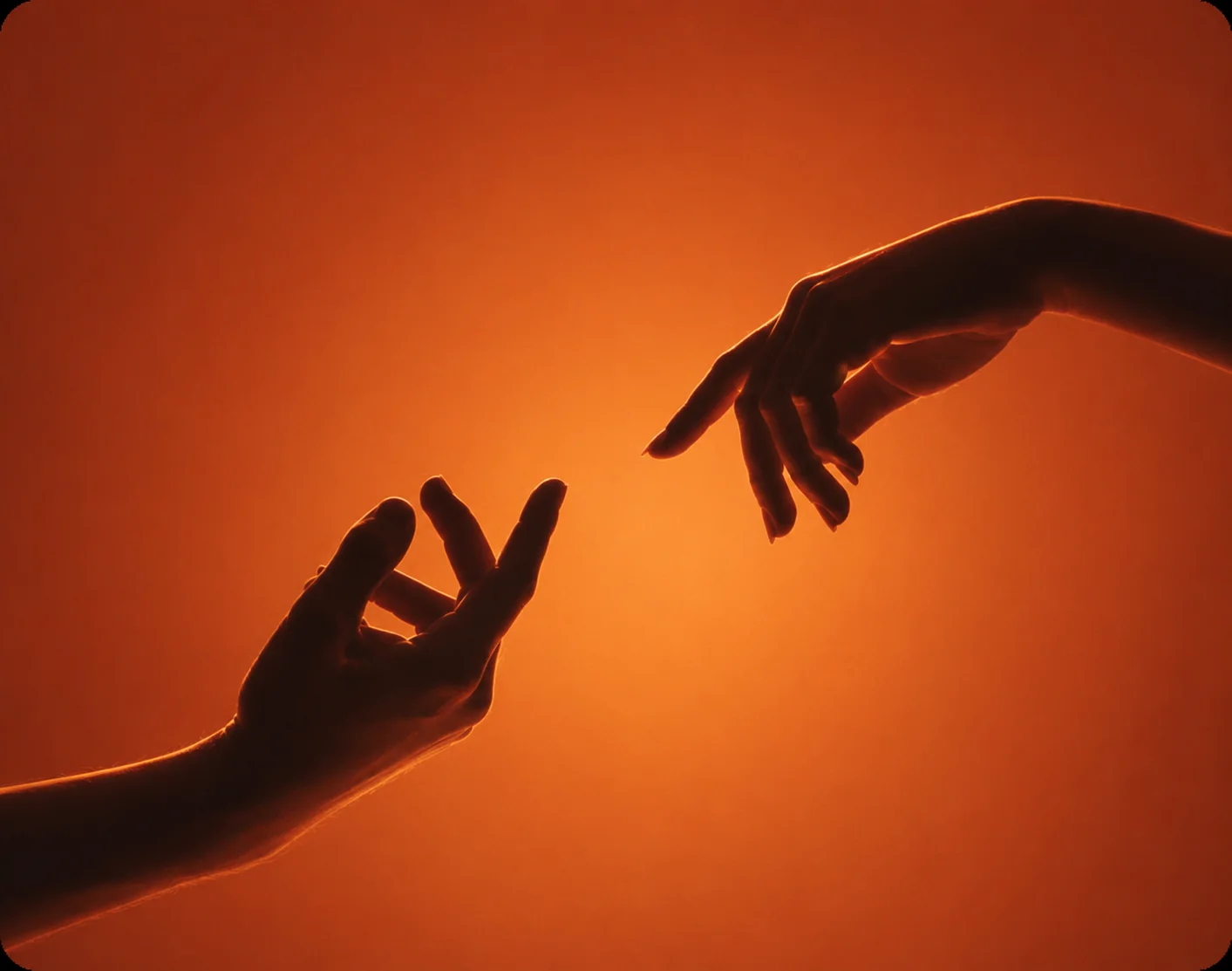 Two hands reaching agreement to represent blockchain consensus